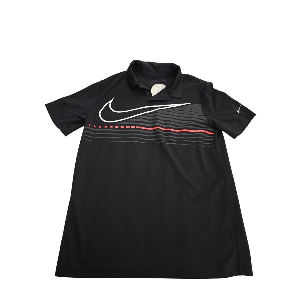 Nike Golf Dri-Fit Women's Polo‎ Shirt XL Black Dell World Tour Logo